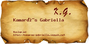 Kamarás Gabriella névjegykártya