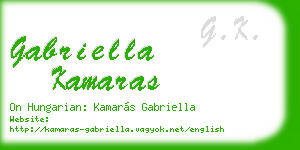 gabriella kamaras business card