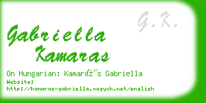 gabriella kamaras business card